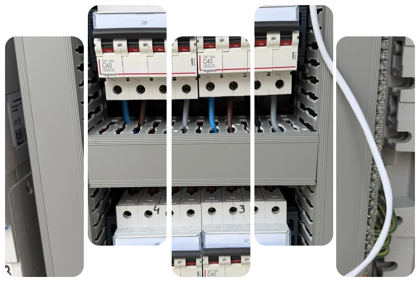 Tableau électrique avec protections dédiées pour une borne de recharge